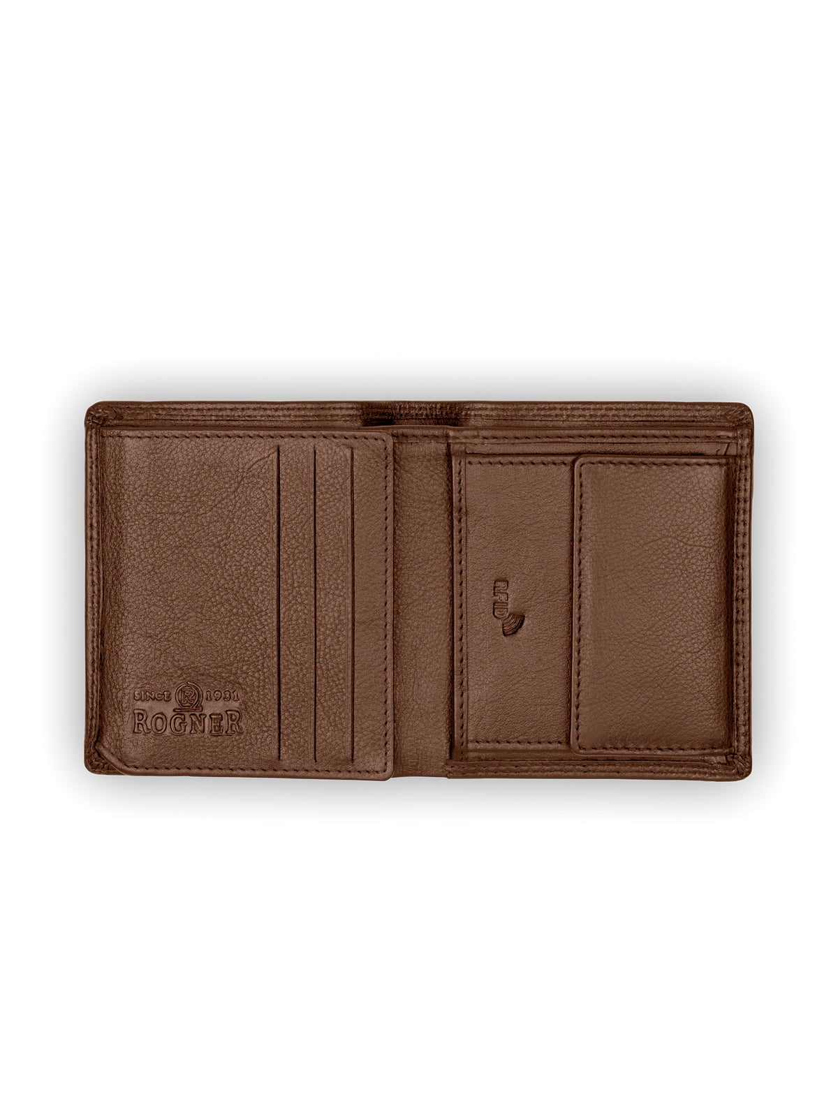 Brown Bear Hochgestelltes Slim Wallet – Cognac