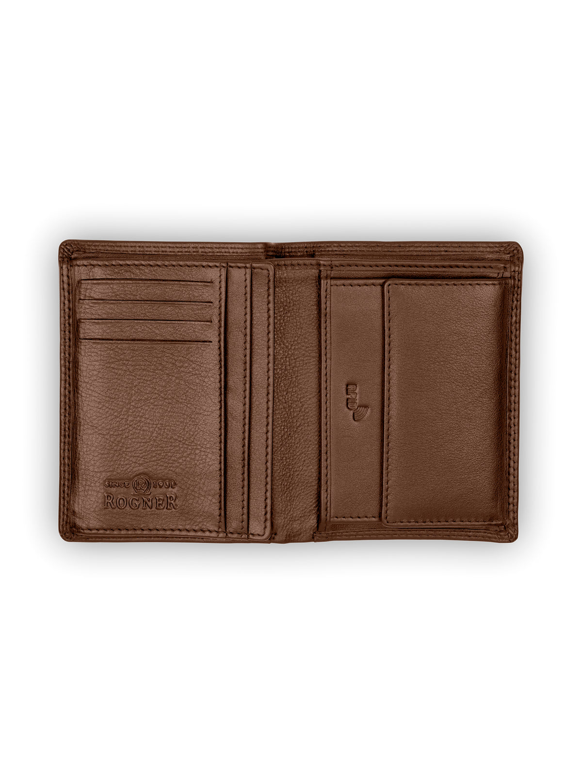 Brown Bear Soft-Nappa Hochformatbörse – Cognac
