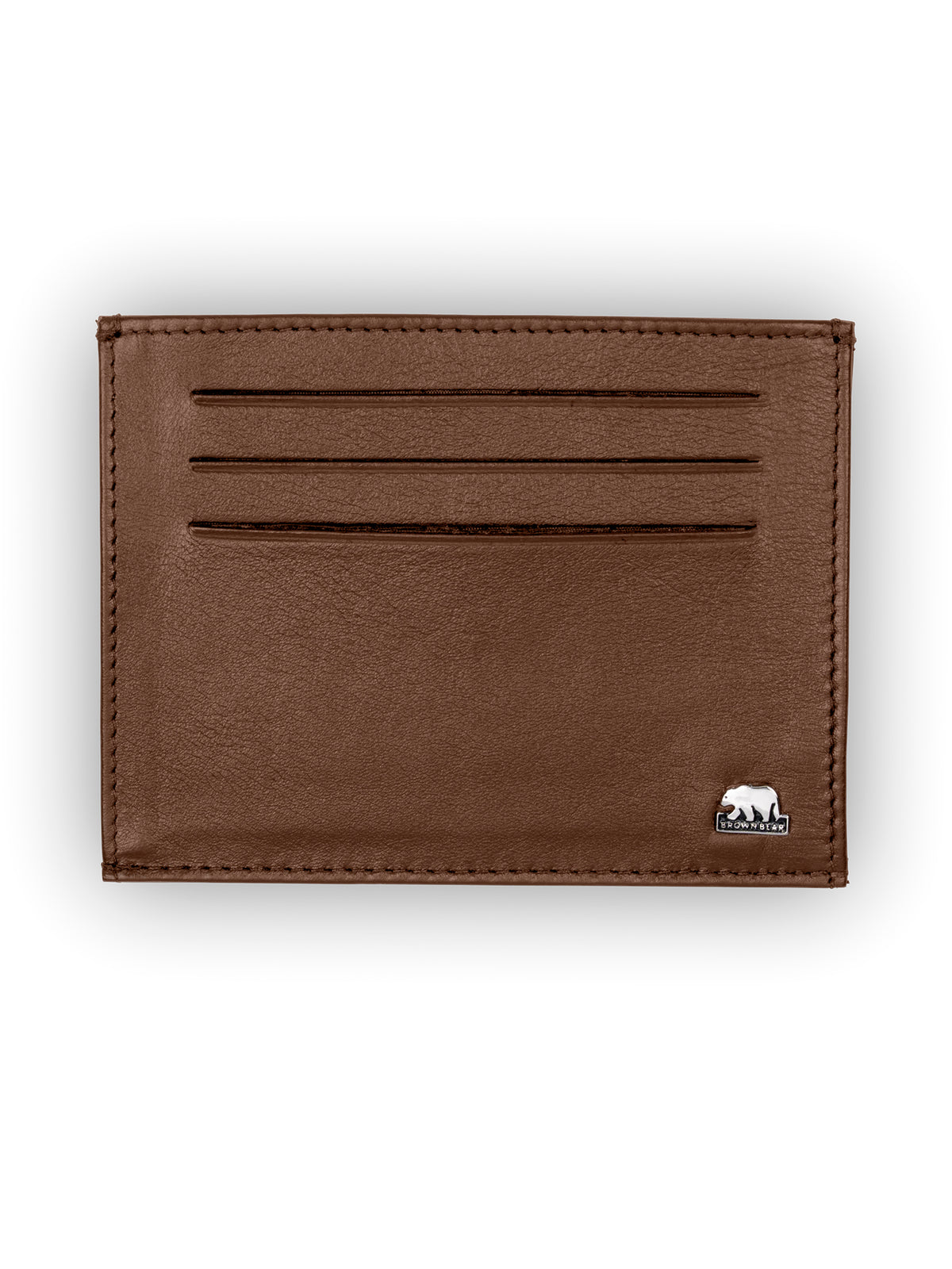 Brown Bear Schmales Kreditkartenetui aus Leder – Slim Wallet mit RFID-Schutz – Cognac