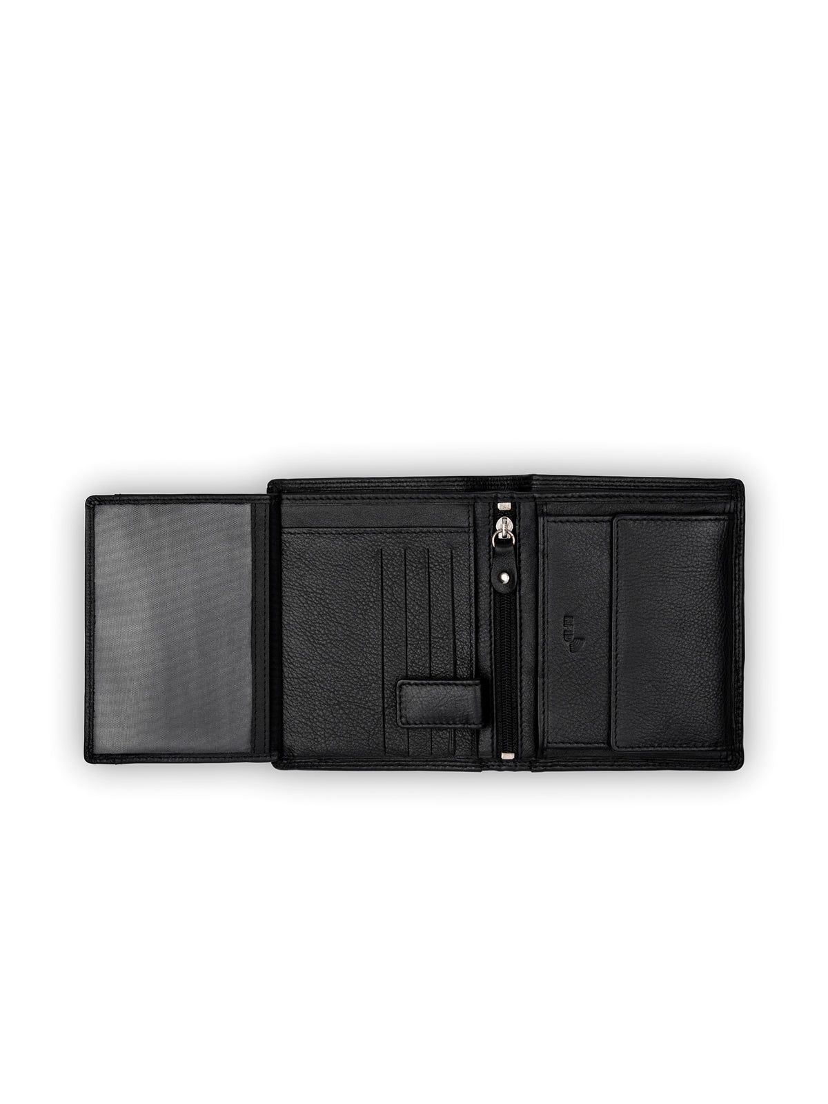 Brown Bear Premium Leder Geldbörse Hochgestellt – Schwarz