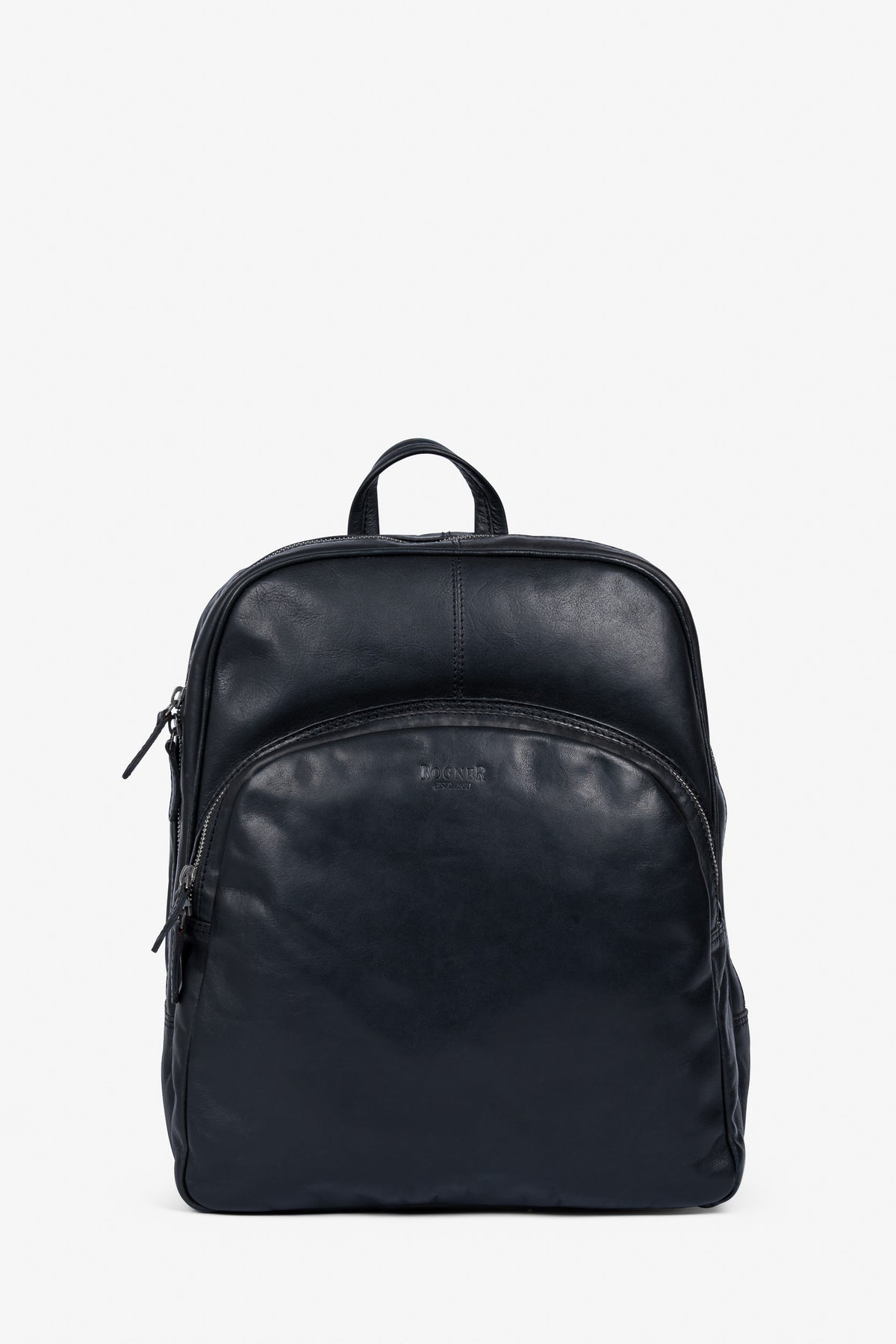 ROGNER - Business & Travel Rucksack – OIL PULL Rindsleder – Schwarz