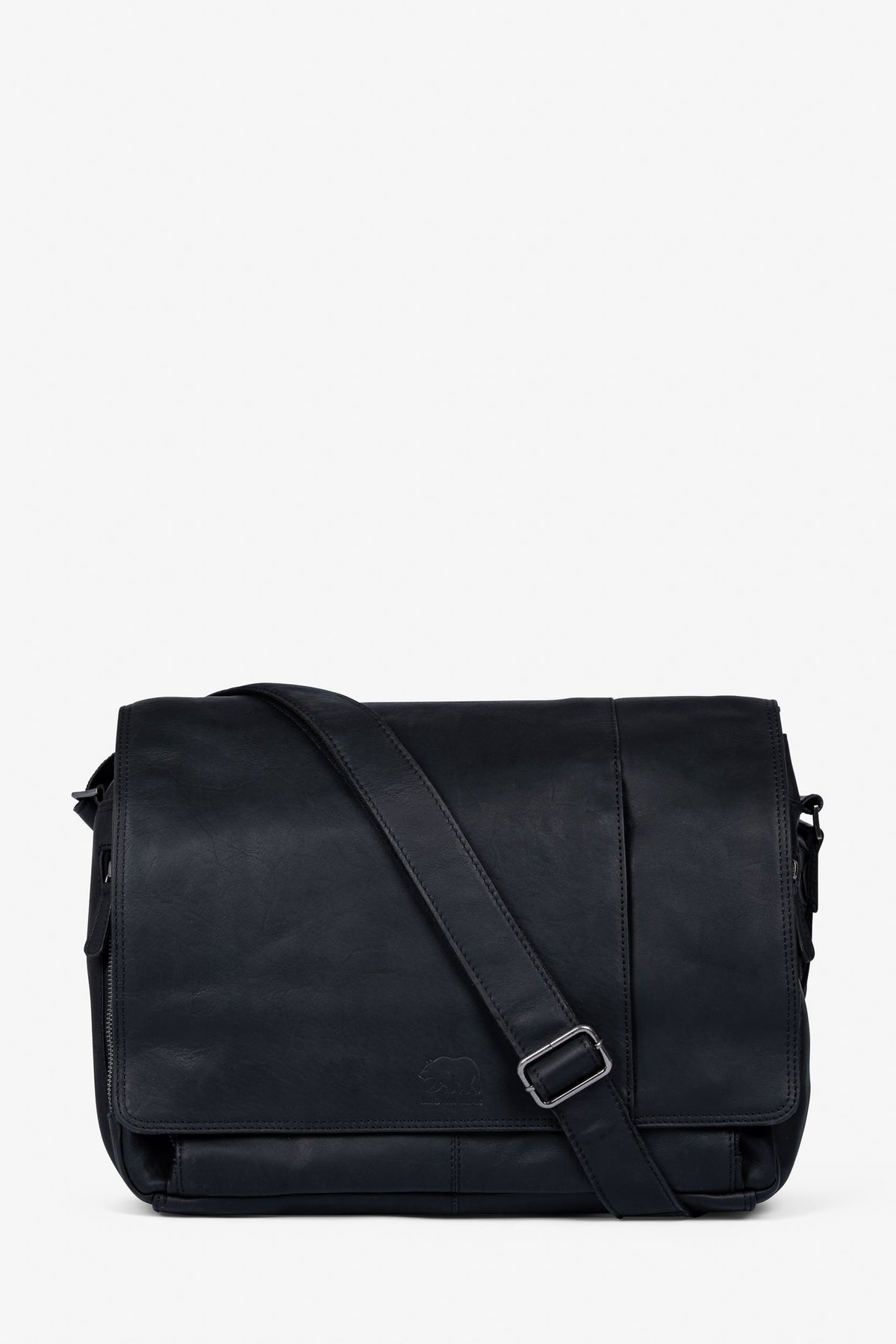 Brown Bear Business Laptoptasche aus OIL UP Rindsleder – Schwarz