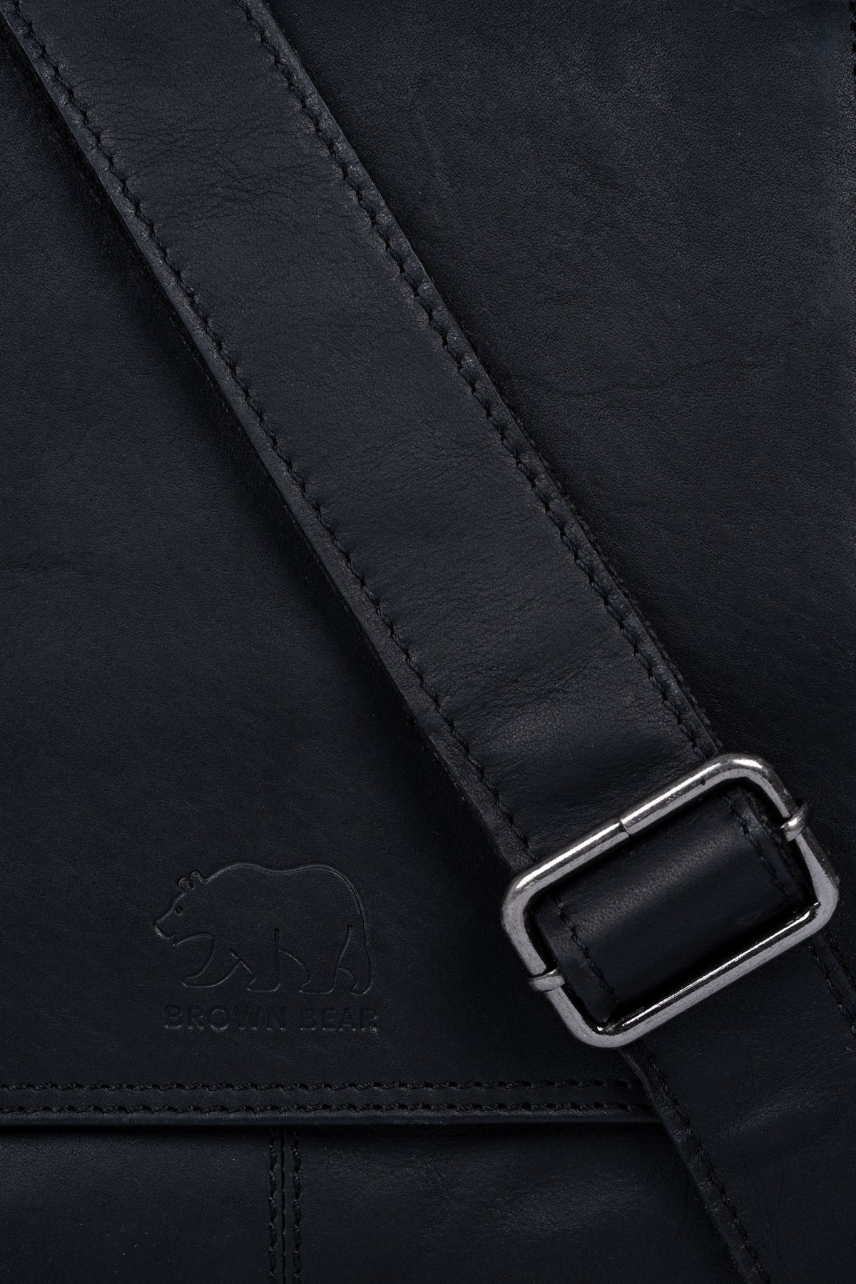 Brown Bear Business Laptoptasche aus OIL UP Rindsleder – Schwarz