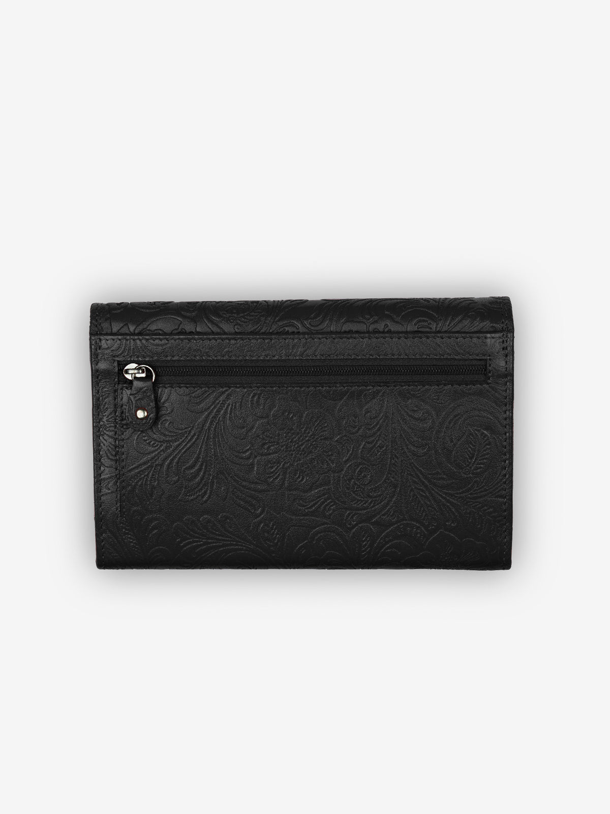 Rogner Große Damenbörse – Flower Print – Schwarz
