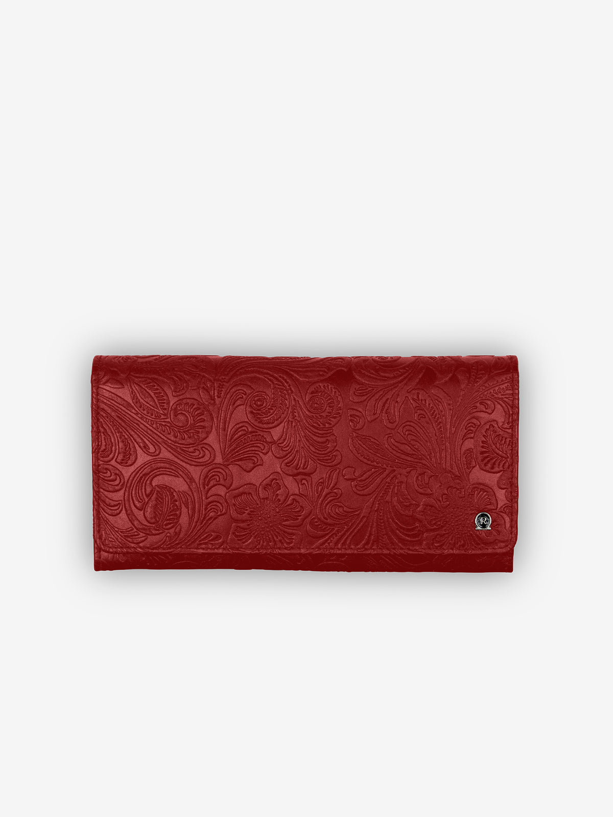 ROGNER Große Damenbörse mit 18 Kartenfächern - Flower Print – Rot