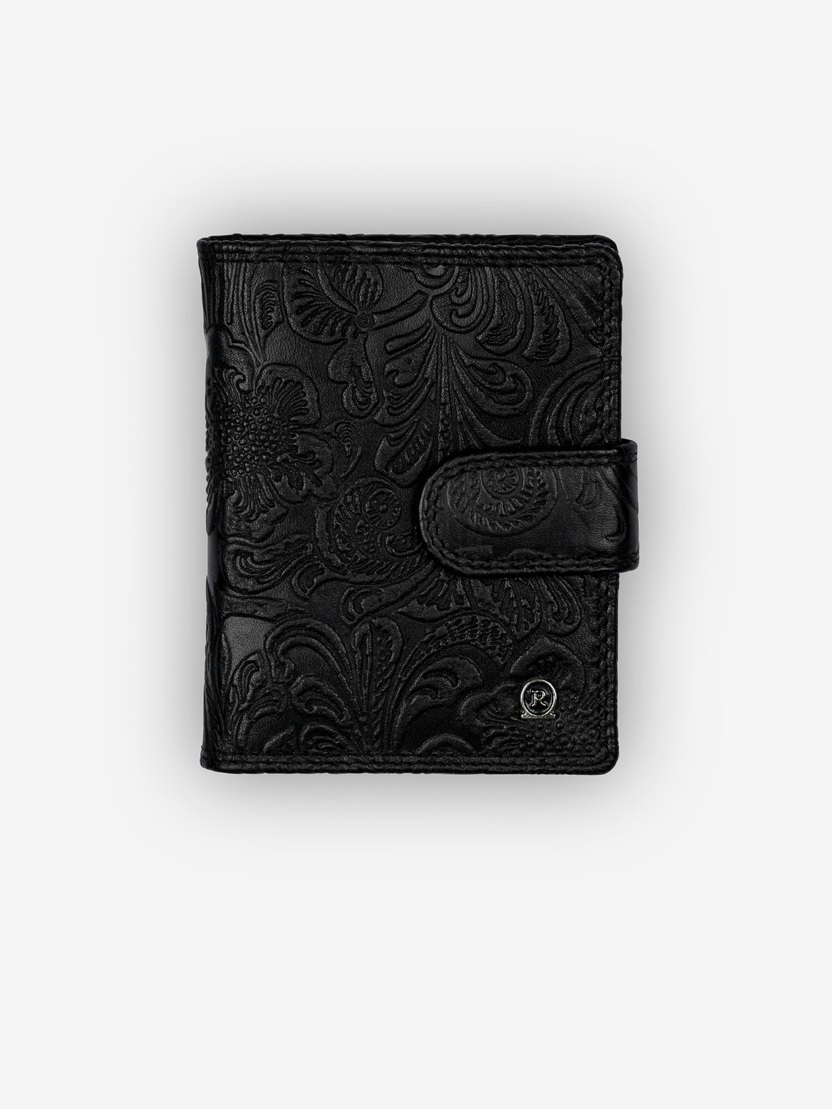ROGNER Kartenetui Damen - Flower Print – Schwarz
