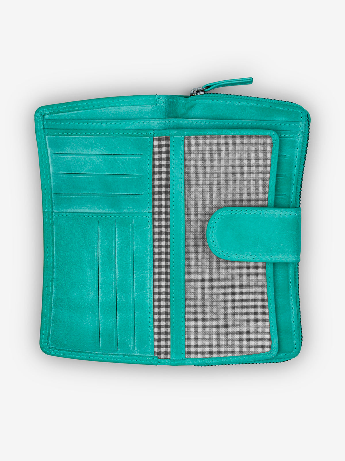 ROGNER „Soft Touch“ – Premium Damenportemonnaie – Blau