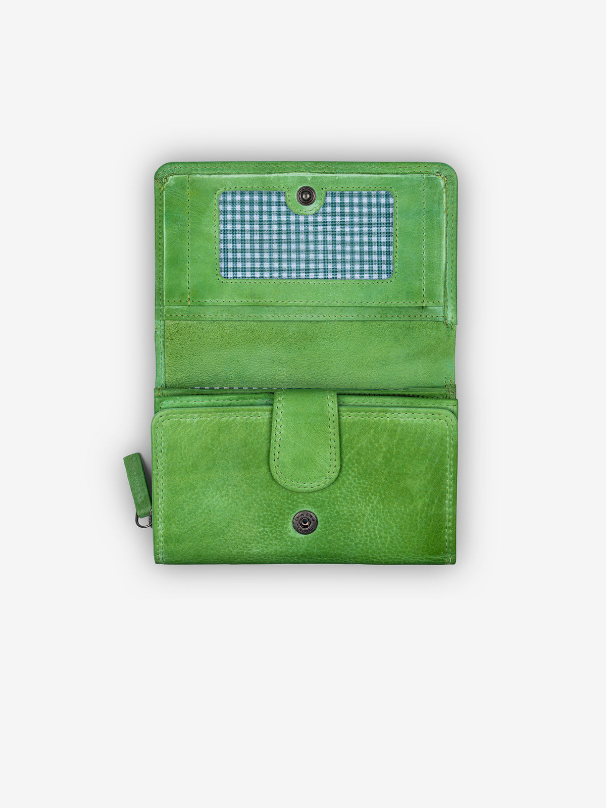 ROGNER „Washed Series“ – Damen Lederbörse – Grün