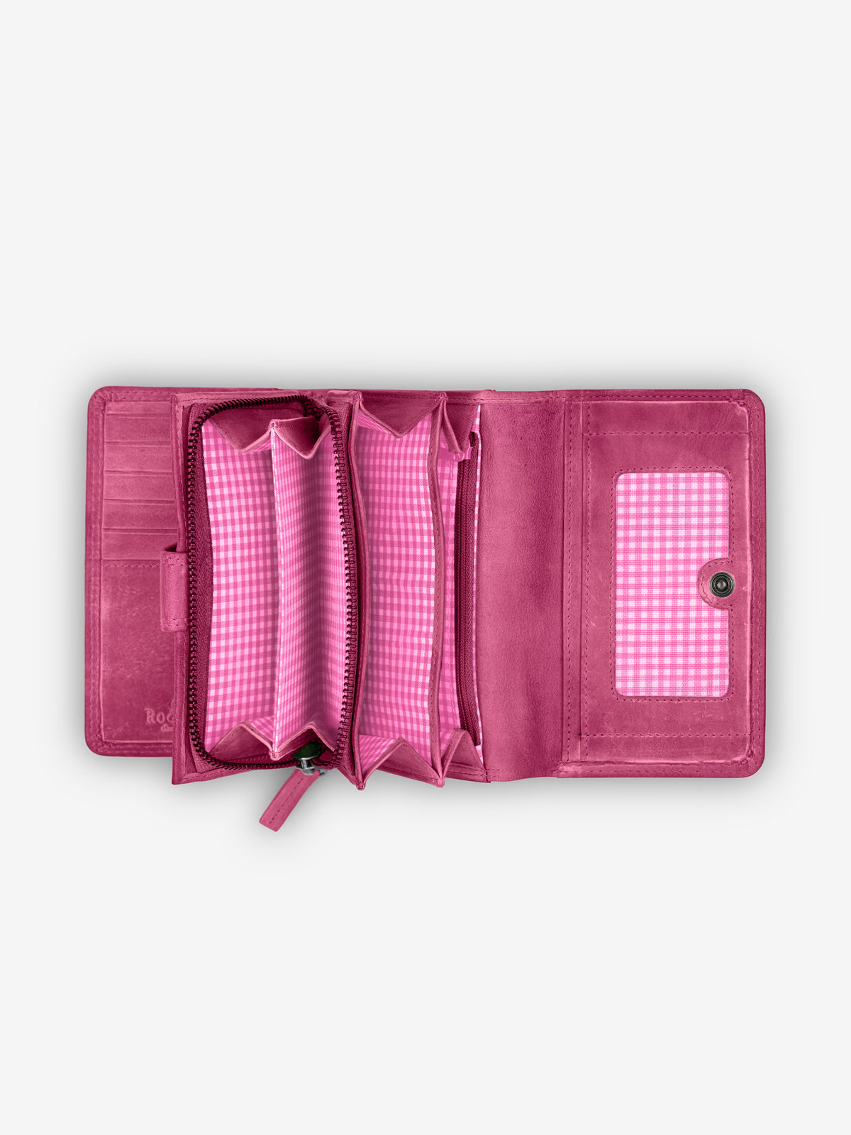 ROGNER „Washed Series“ – Damen Lederbörse – Pink