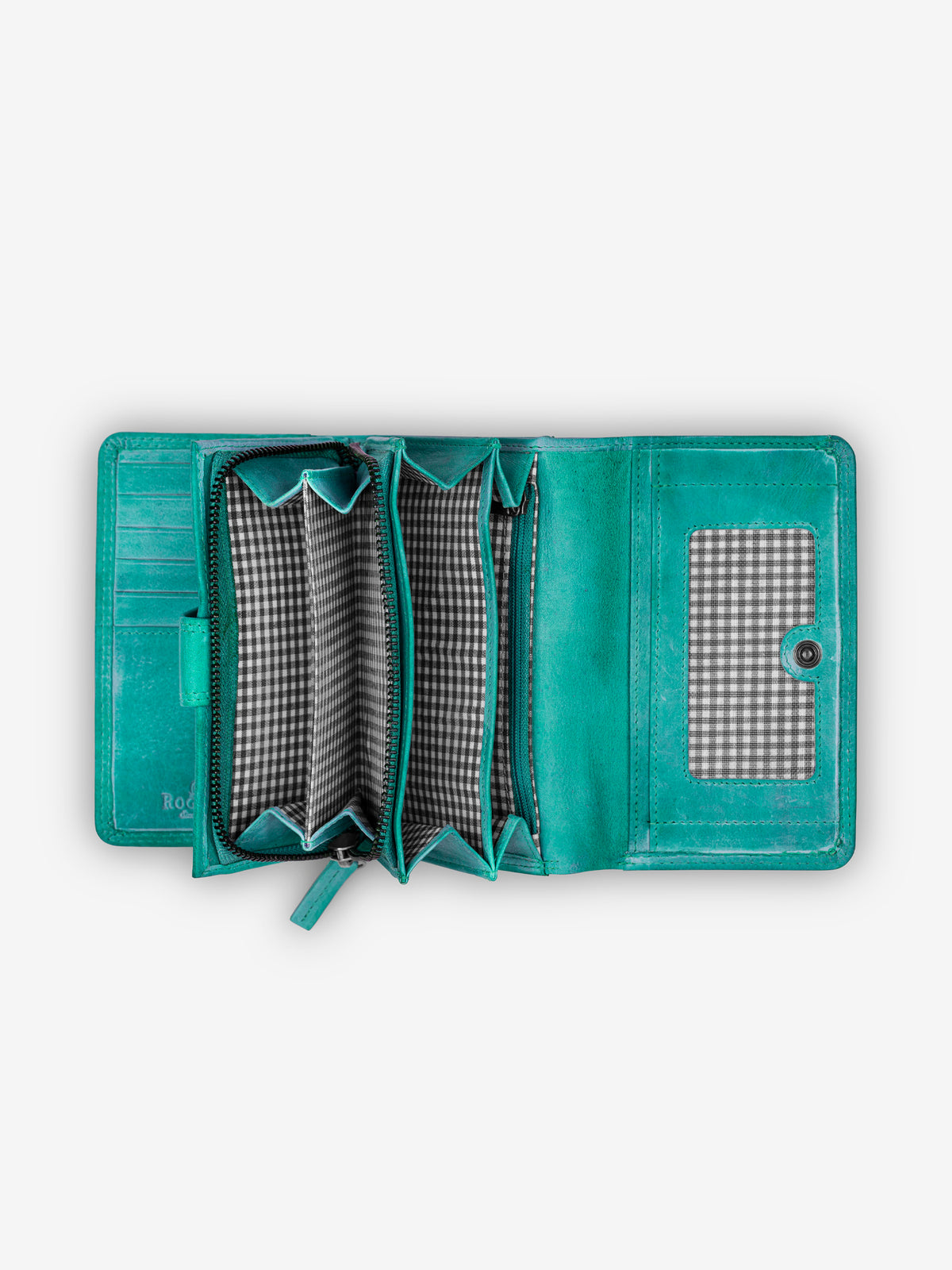 ROGNER „Washed Series“ – Damen Lederbörse – Blau