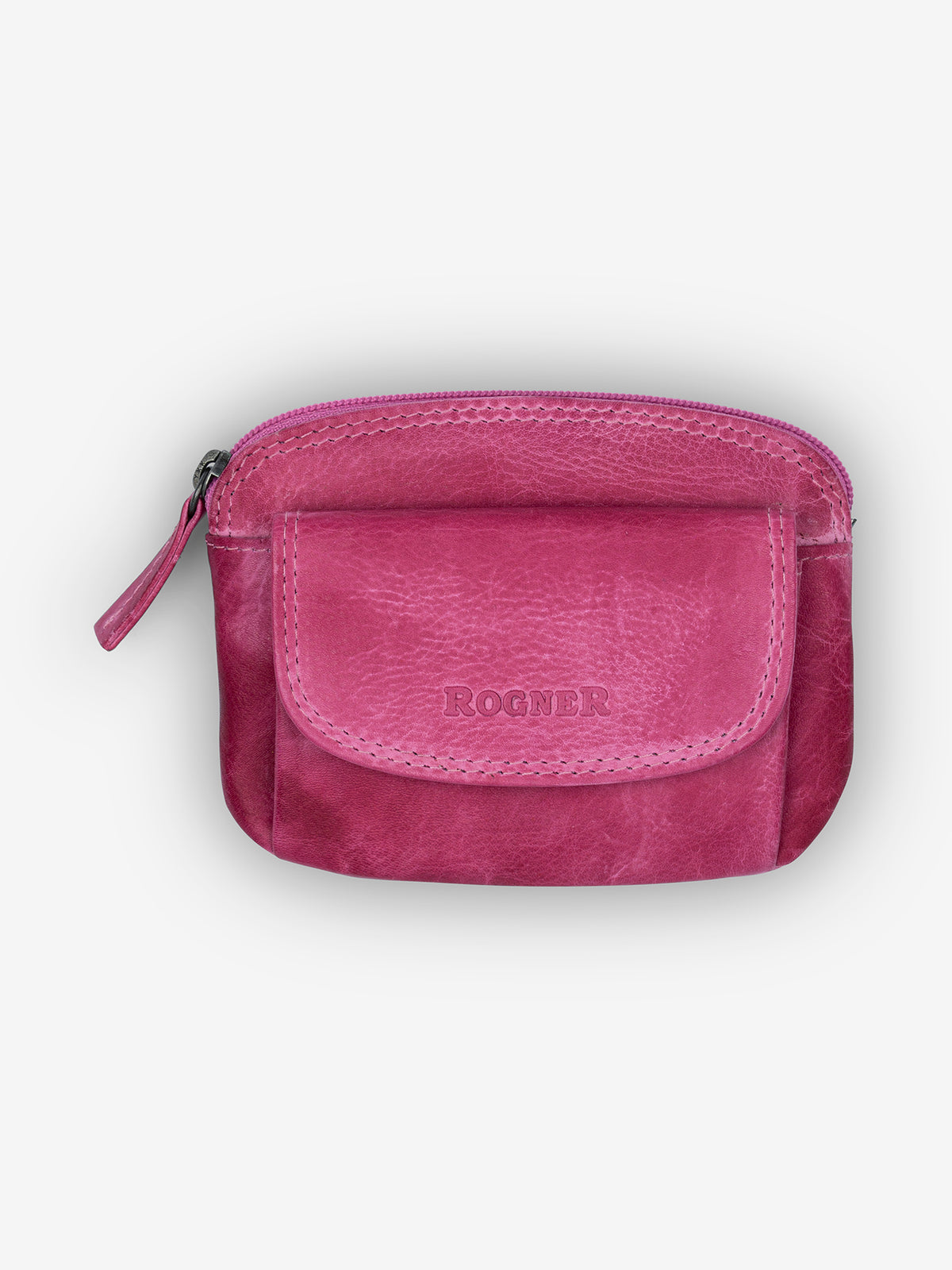 ROGNER Schlüsseltasche – kompaktes Lederetui – Pink