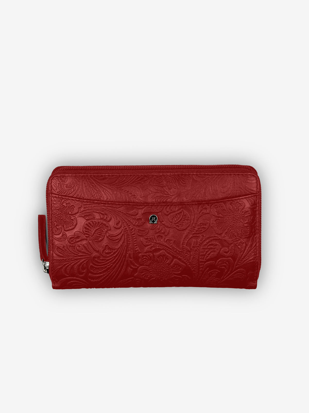Rogner Damen Zippbörse – Flower Print – Rot