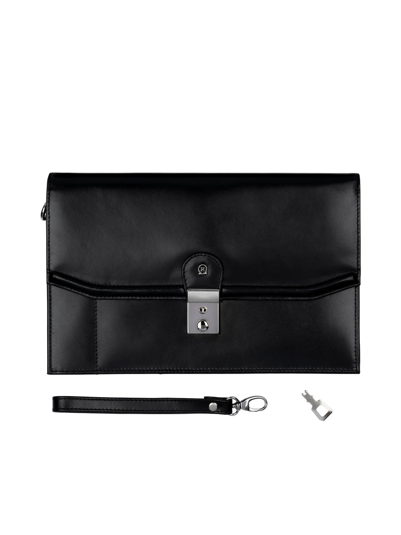 ROGNER Elegante Herrenhandtasche 260x160 – Schwarz