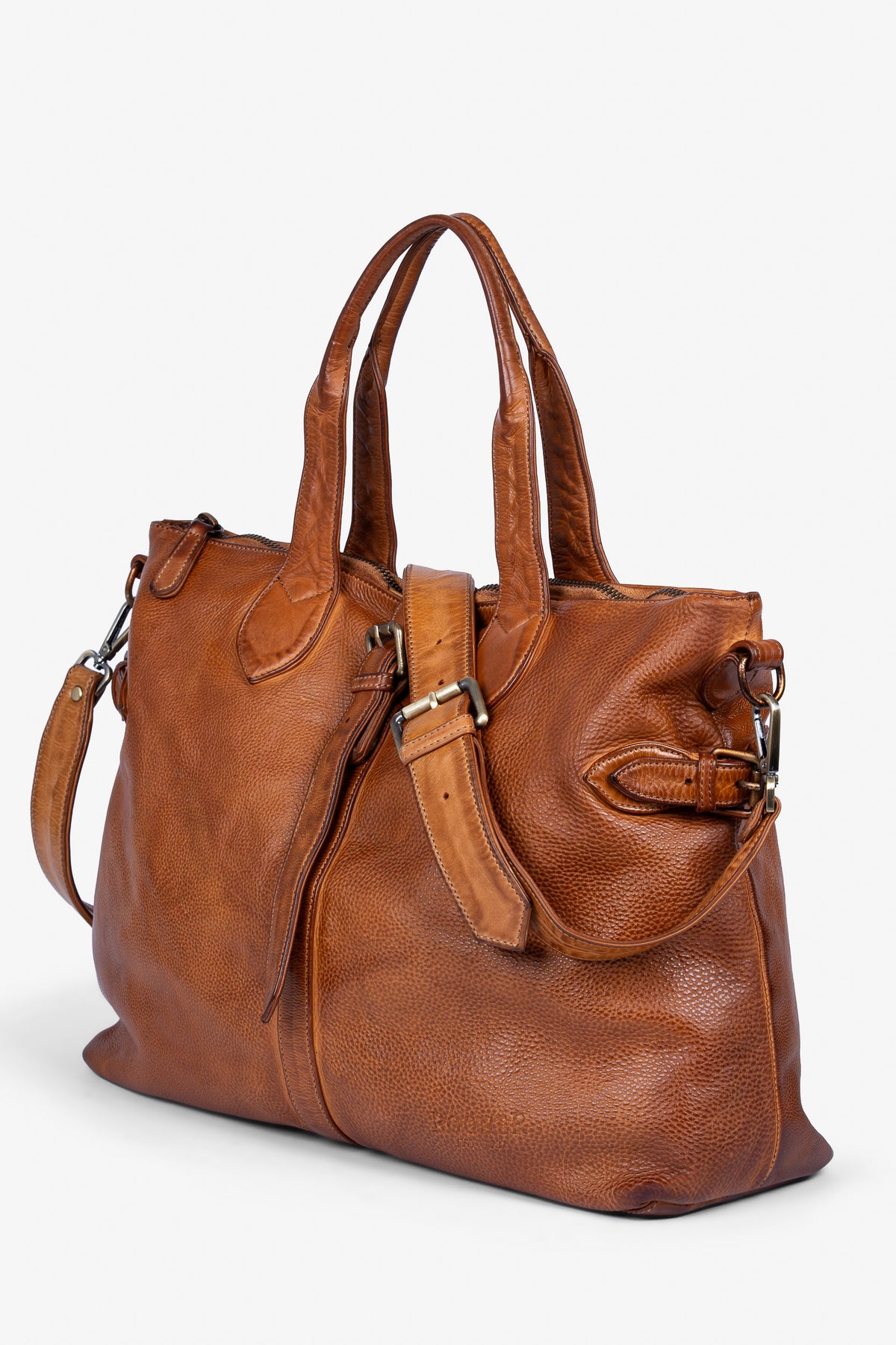 ROGNER – „La Sofia Grande“ Leder-Bag – Cognac