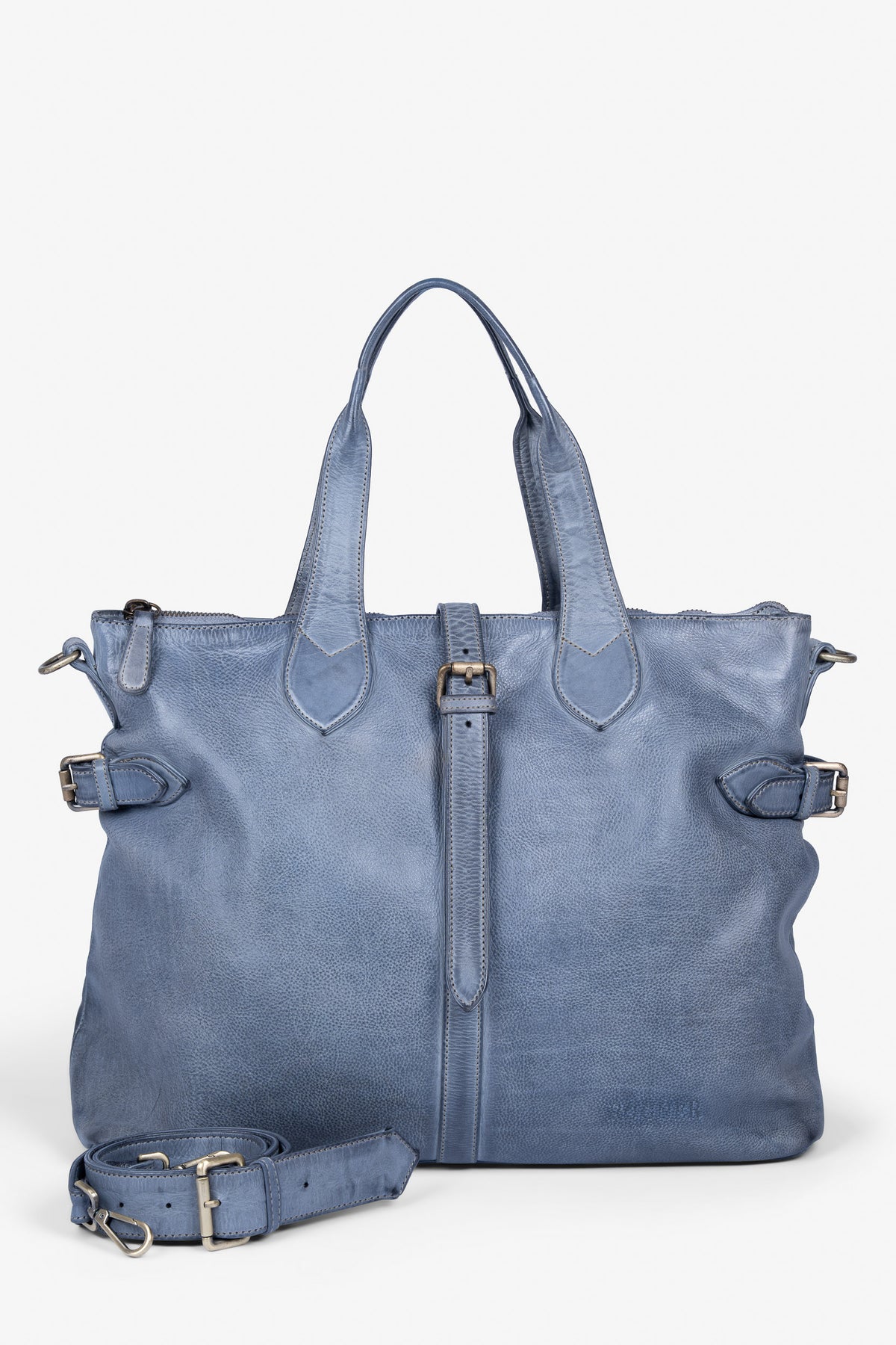 ROGNER – „La Sofia Grande“ Leder-Bag – Blau