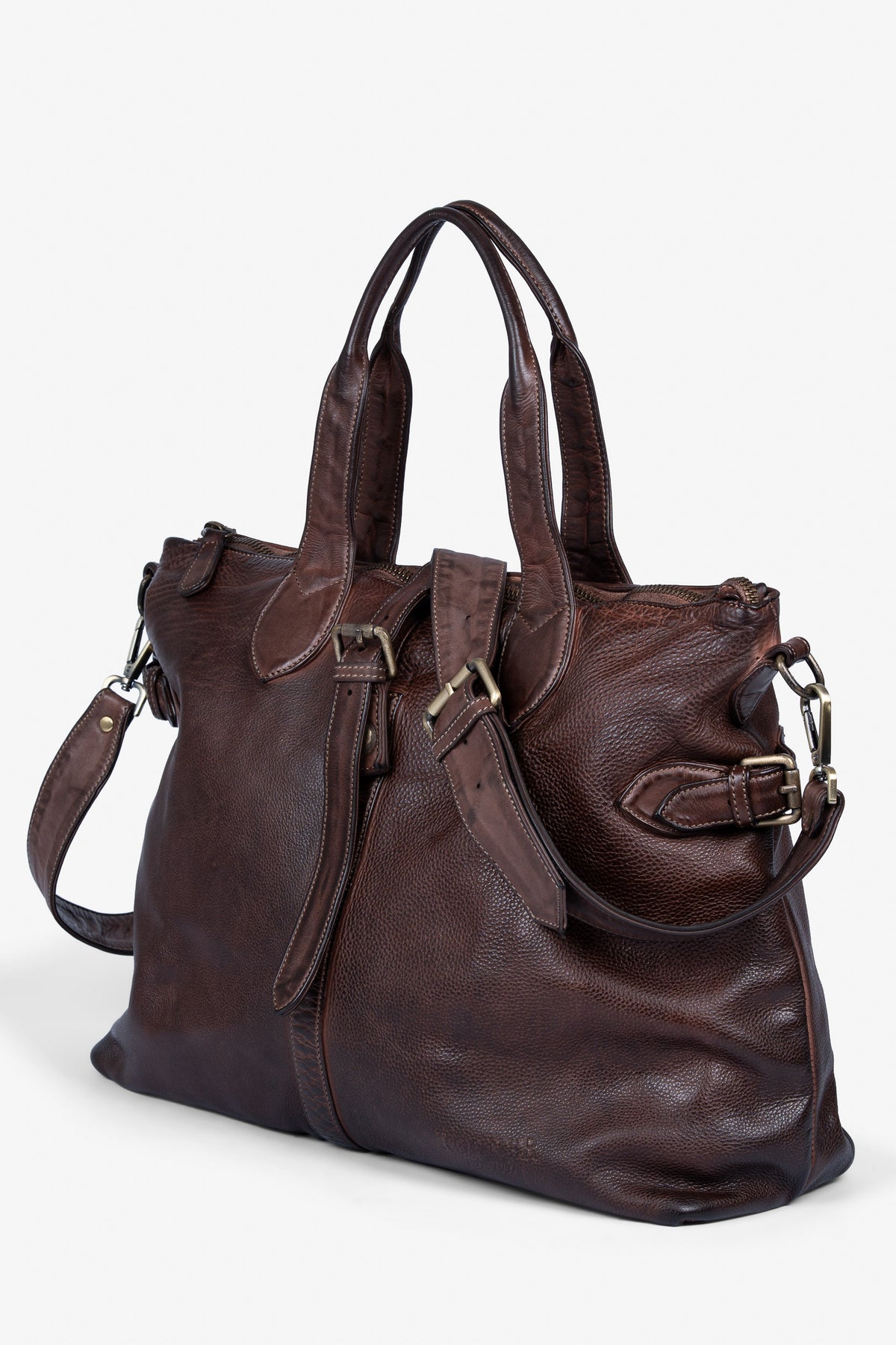 ROGNER – „La Sofia Grande“ Leder-Bag – Dunkelbraun