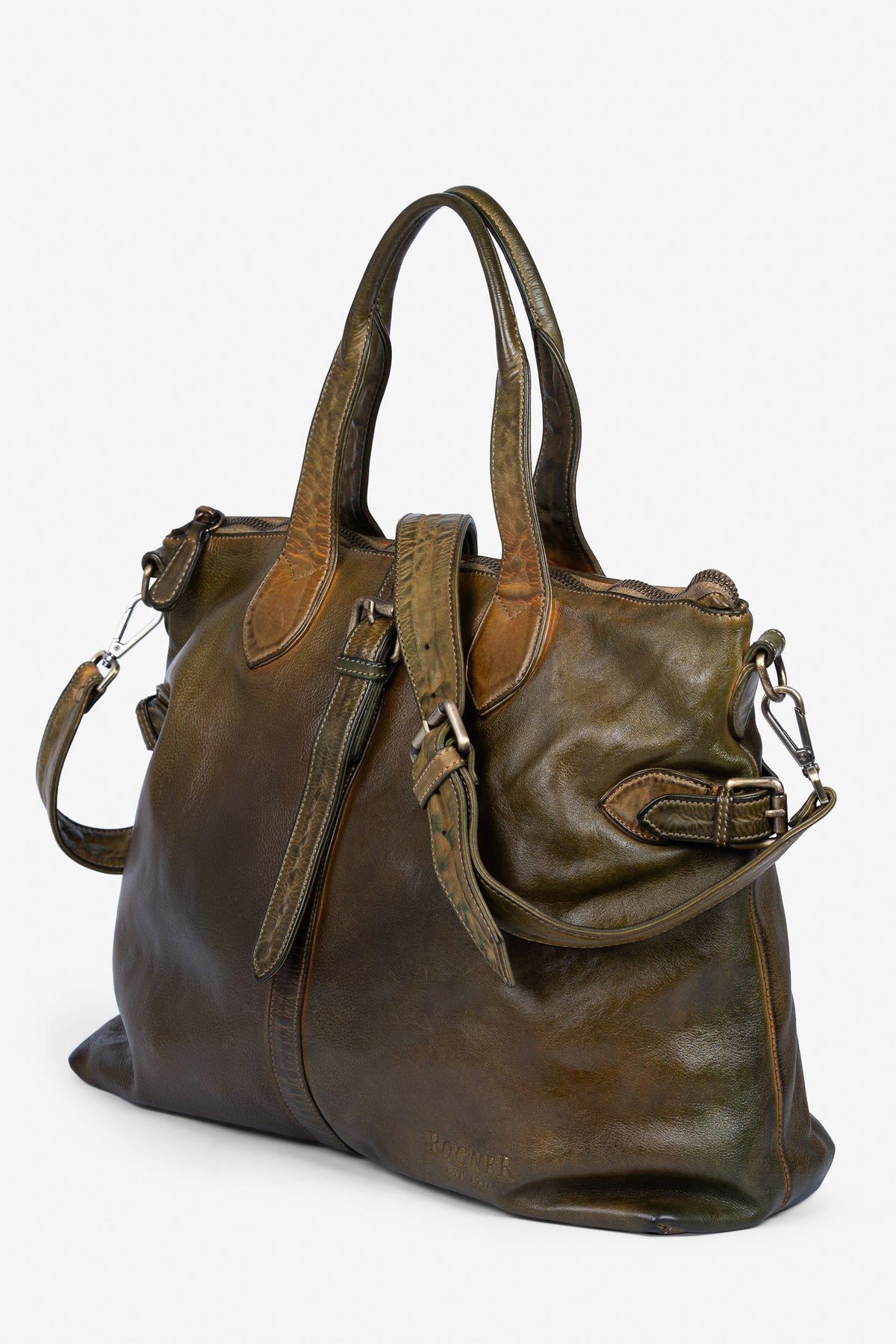 ROGNER – „La Sofia Grande“ Leder-Bag – Grün