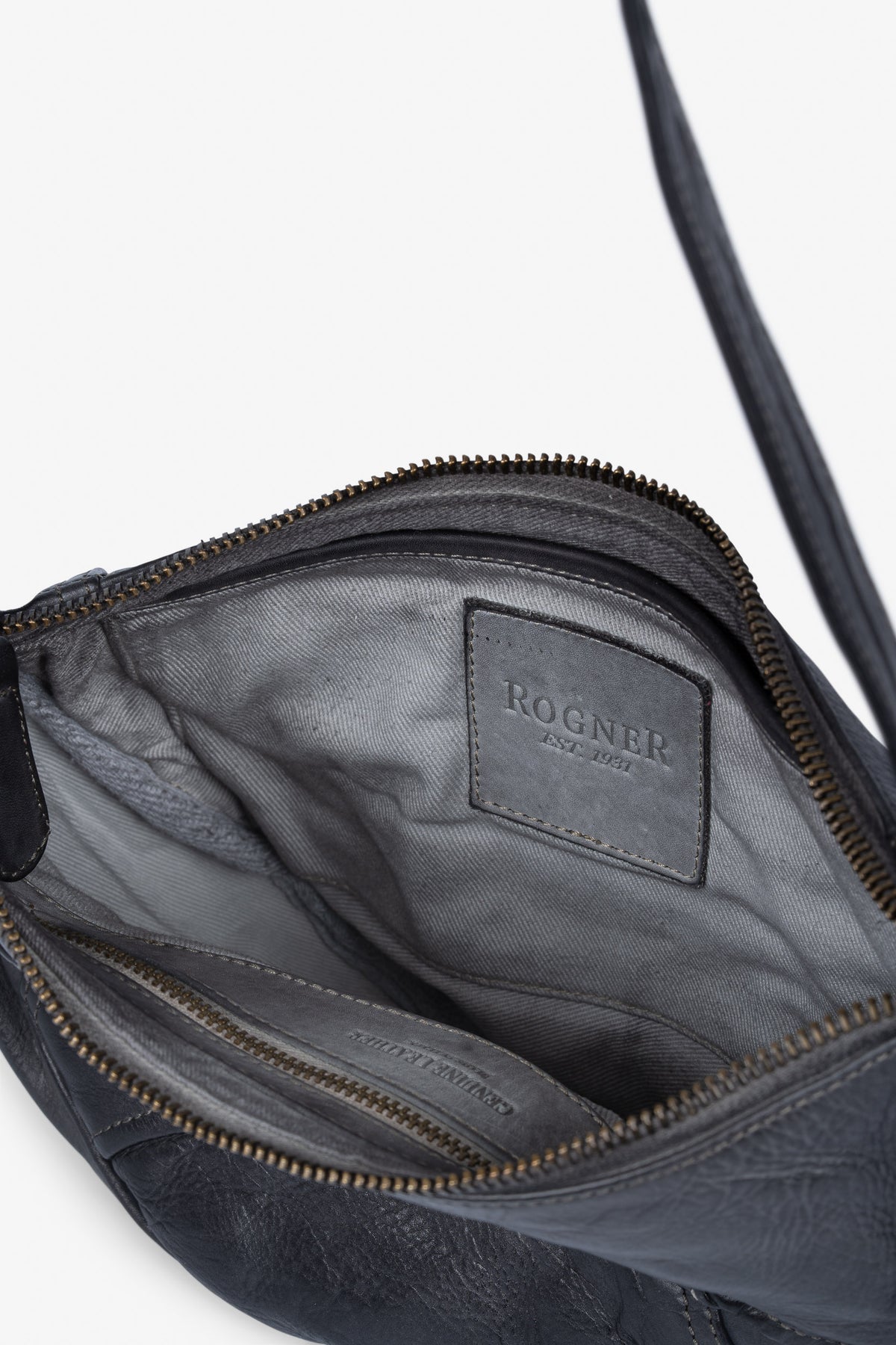 ROGNER „La Sofia“ – Kleine Premium-Ledertasche – Schwarz