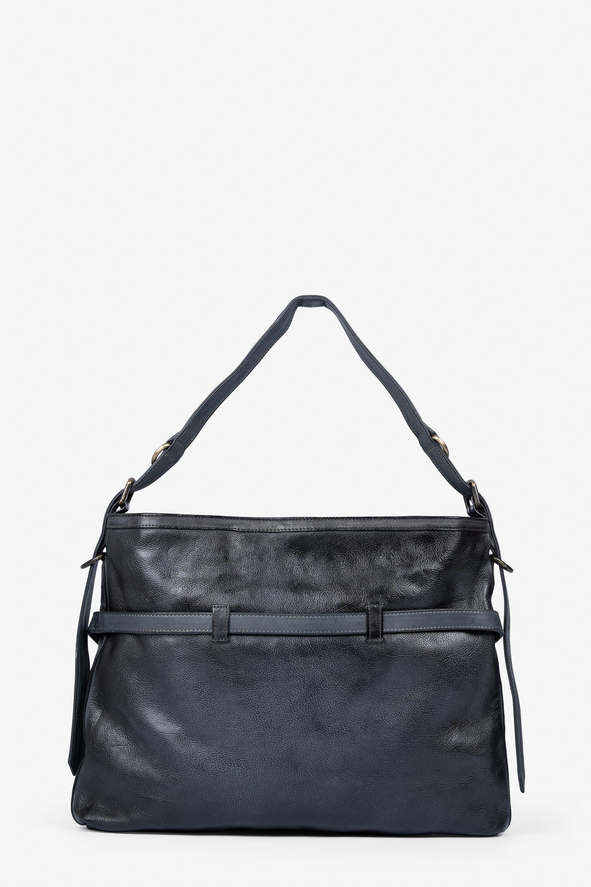 ROGNER “La Sofia” – Elegante Schultertasche aus Kalbsleder – Anthrazit