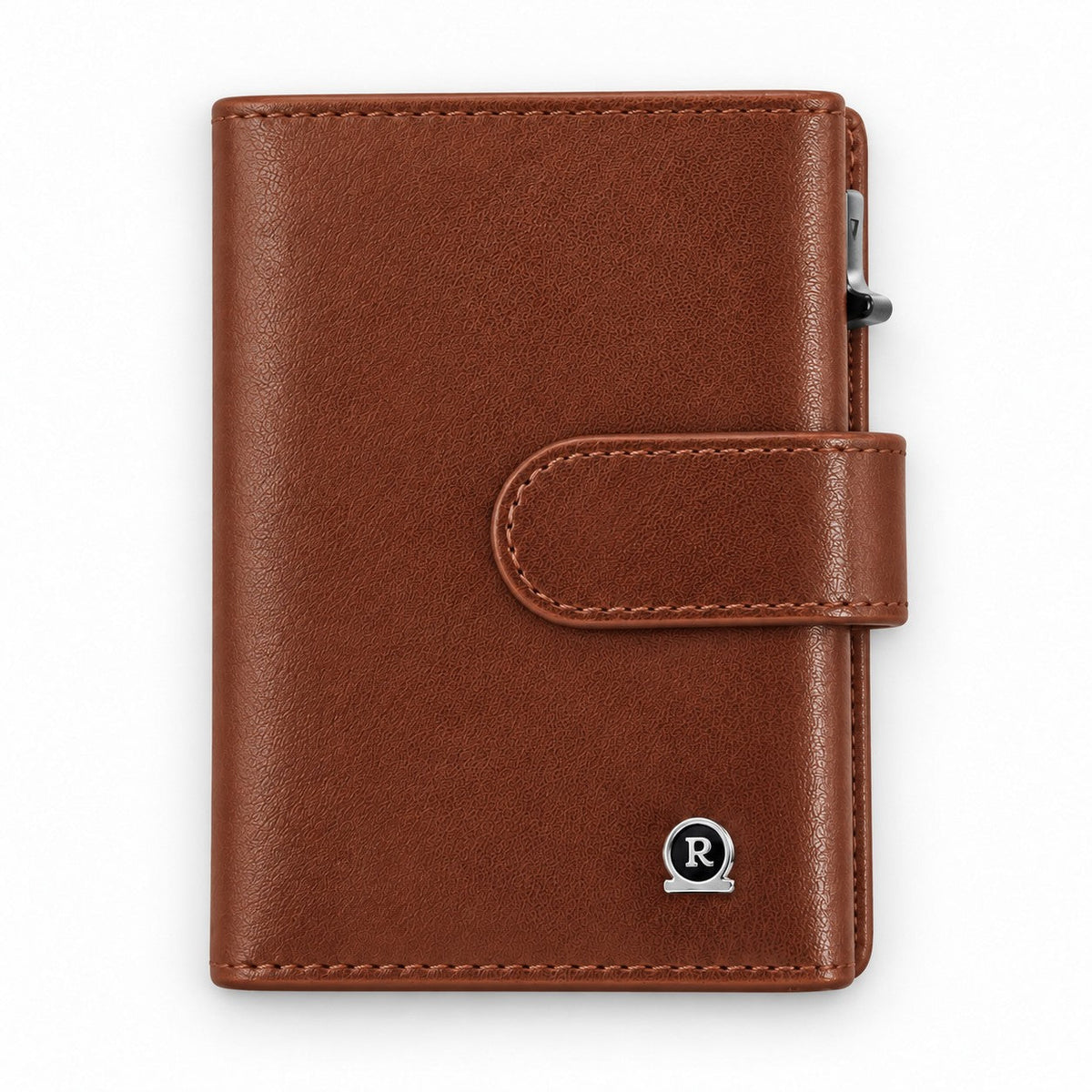 ROGNER ClickWallet in Braun – schräg von vorne
