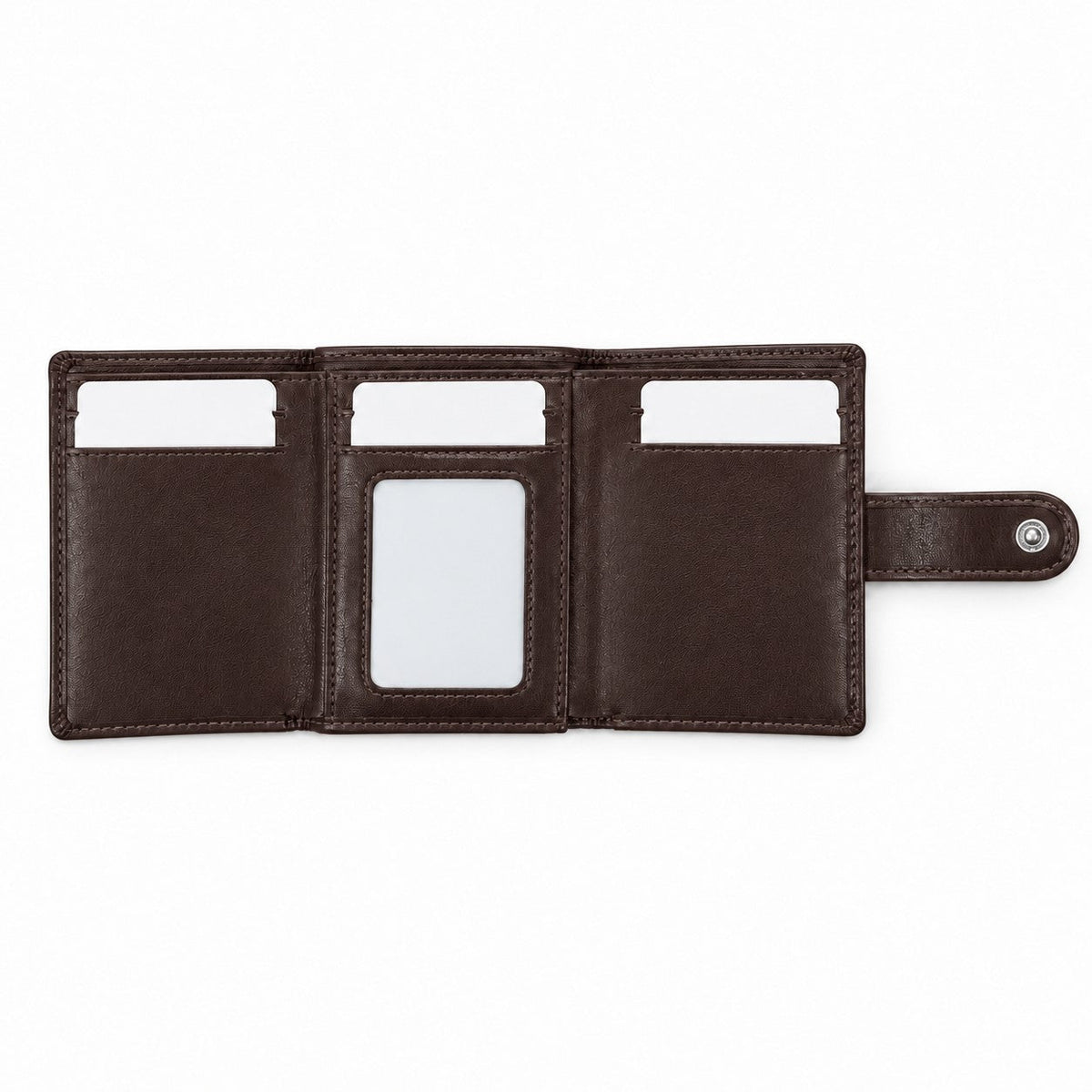 ROGNER ClickWallet in Dunkelbraun – aufgeklappt