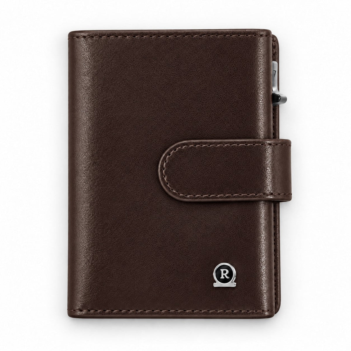 ROGNER ClickWallet in Dunkelbraun – frontal