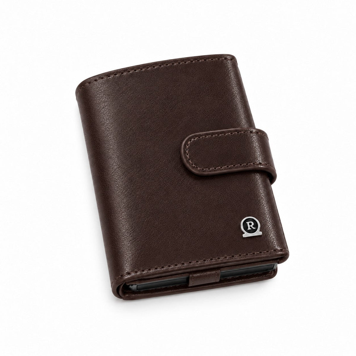 ROGNER ClickWallet in Dunkelbraun – von vorne
