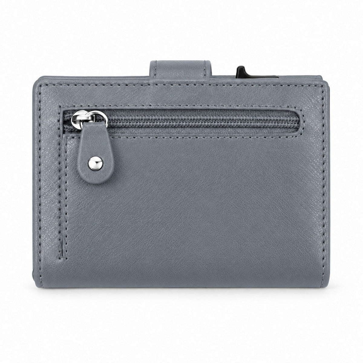 ROGNER ClickWallet in Grau – Rückseite mit Münzfach