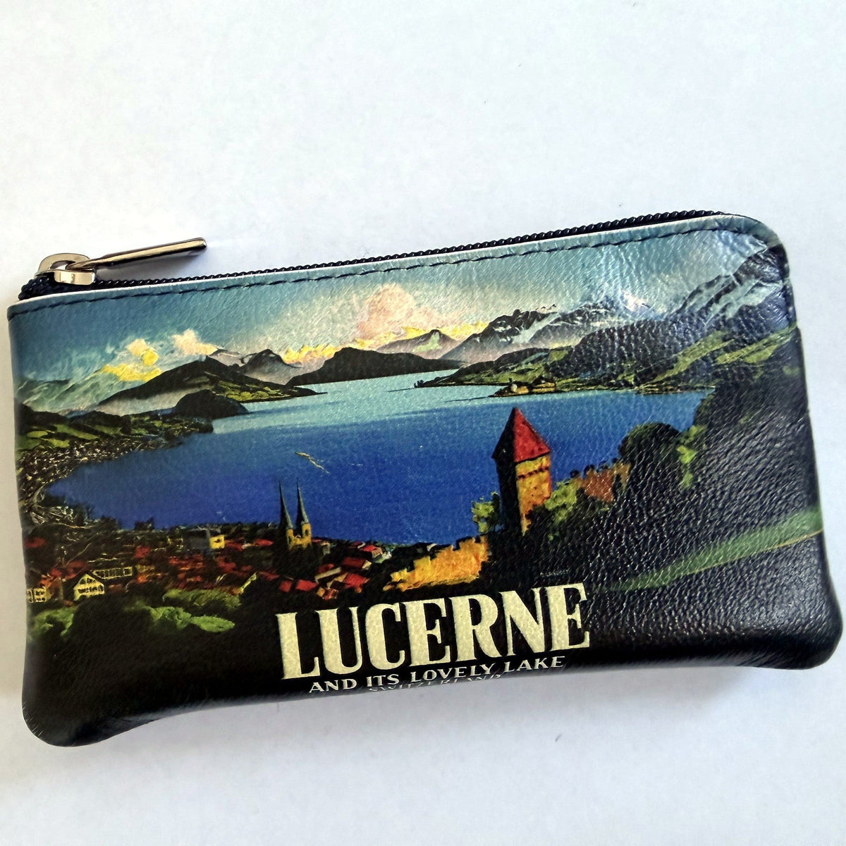 Lederetui mit Luzern-Motiv im Druck