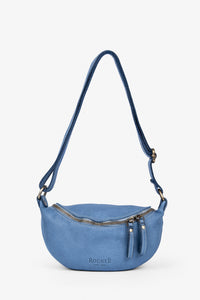 ROGNER „La Sofia“ – Kompakte Crossbody-Ledertasche – Blau