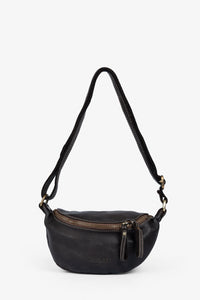 ROGNER „La Sofia“ – Kompakte Crossbody-Ledertasche – Dunkelbraun