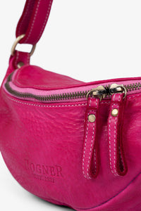 ROGNER „La Sofia“ – Kompakte Crossbody-Ledertasche – Pink