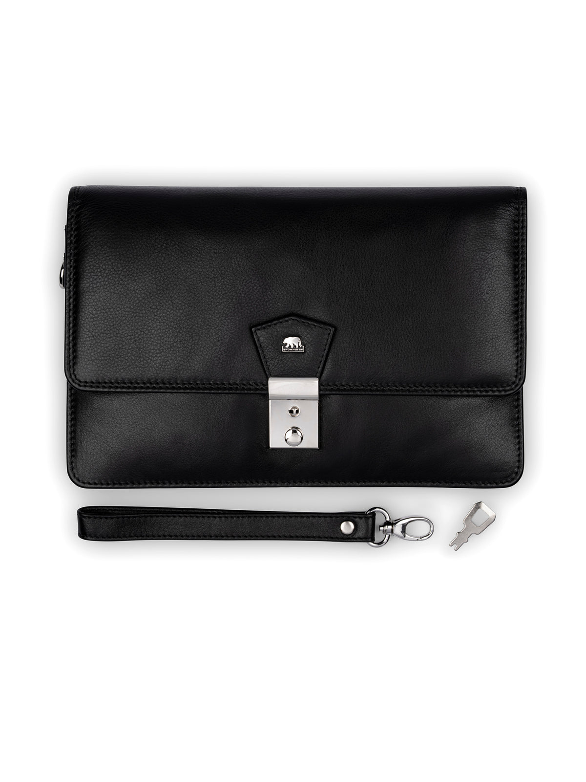 Brown Bear Exklusive Herrenhandtasche 240x160 – Schwarz