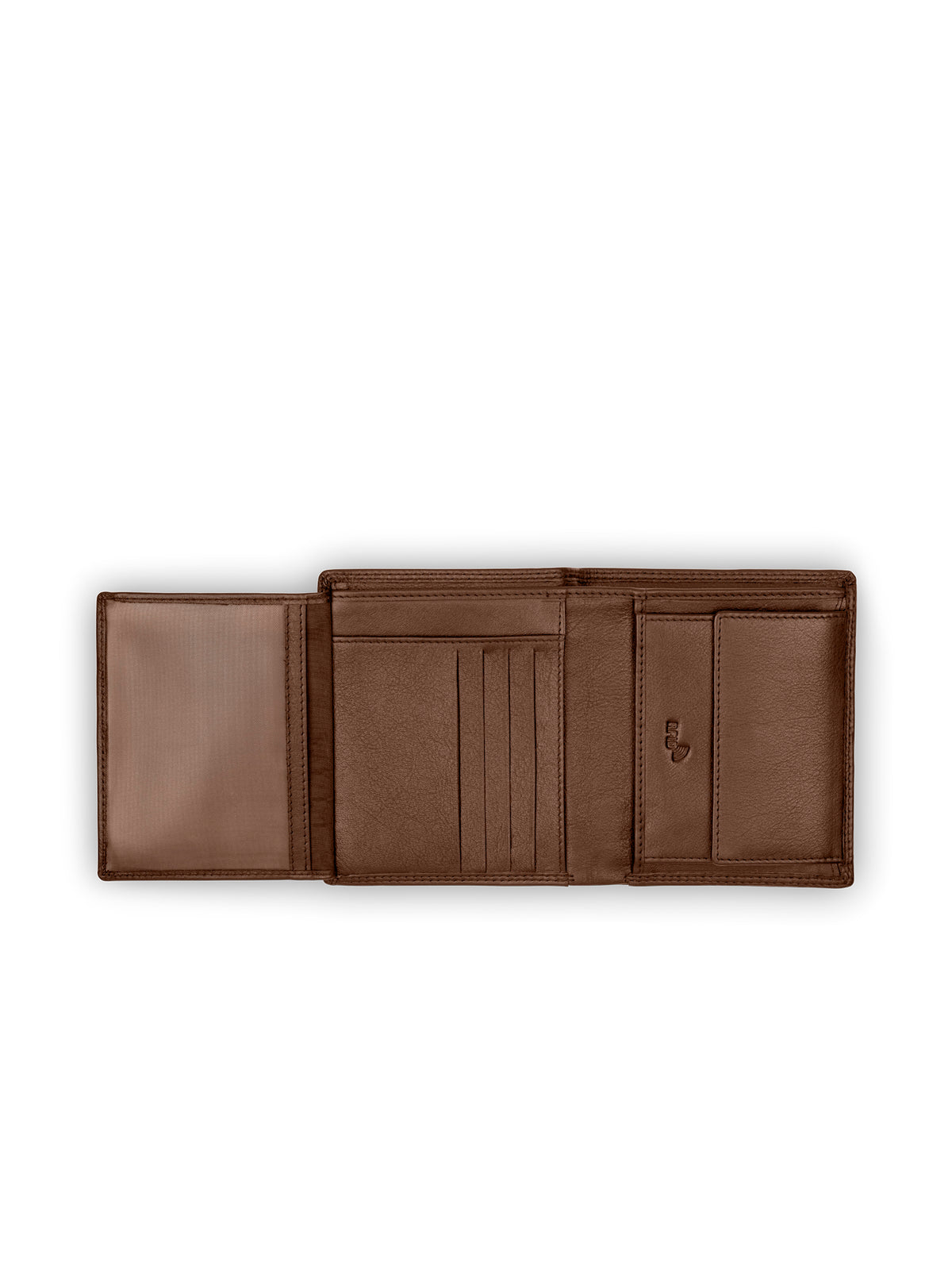 Brown Bear Hochformat-Lederbörse mit Geheimfach – Cognac