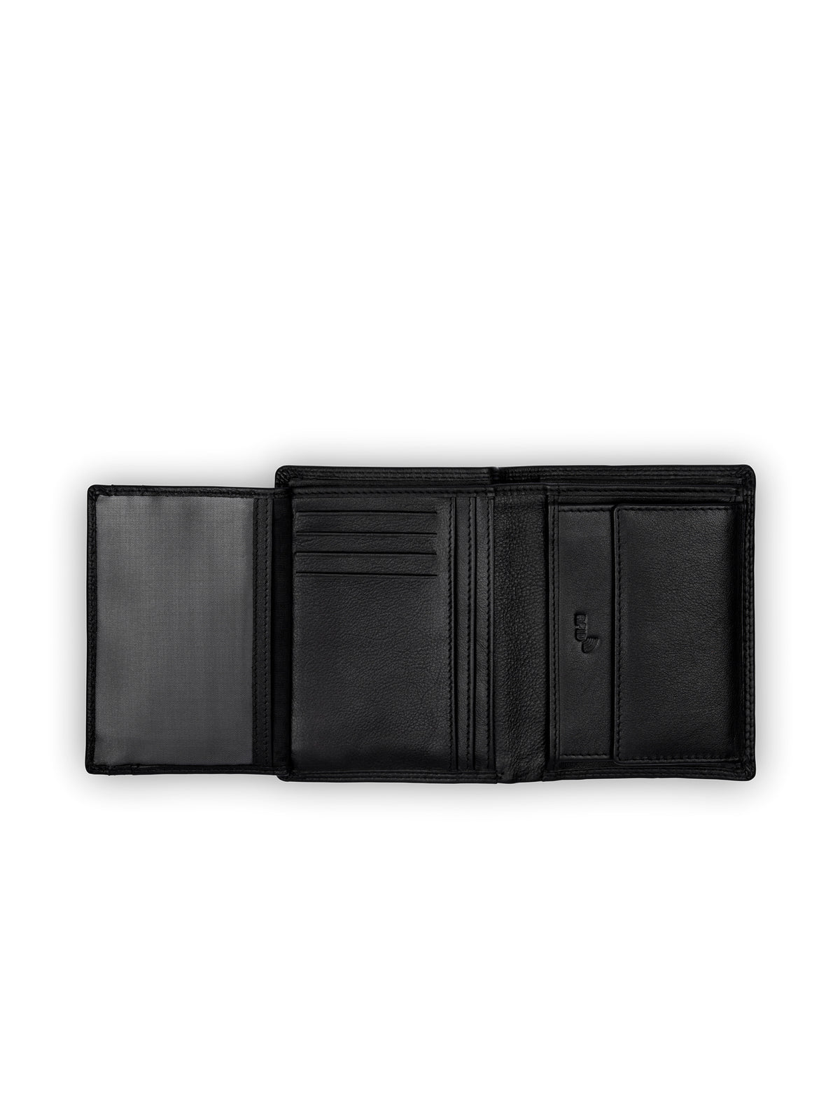 Brown Bear Soft-Nappa Hochformatbörse – Schwarz