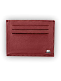Brown Bear Schmales Kreditkartenetui aus Leder – Slim Wallet mit RFID-Schutz – Rot