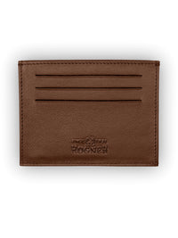 Brown Bear Schmales Kreditkartenetui aus Leder – Slim Wallet mit RFID-Schutz – Cognac