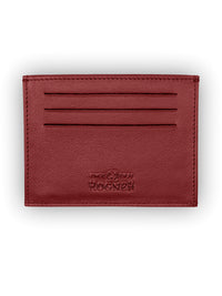 Brown Bear Schmales Kreditkartenetui aus Leder – Slim Wallet mit RFID-Schutz – Rot
