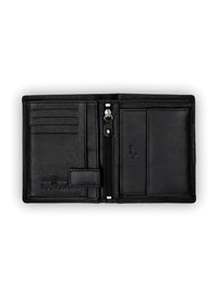 Brown Bear Premium Leder Geldbörse Hochgestellt – Schwarz