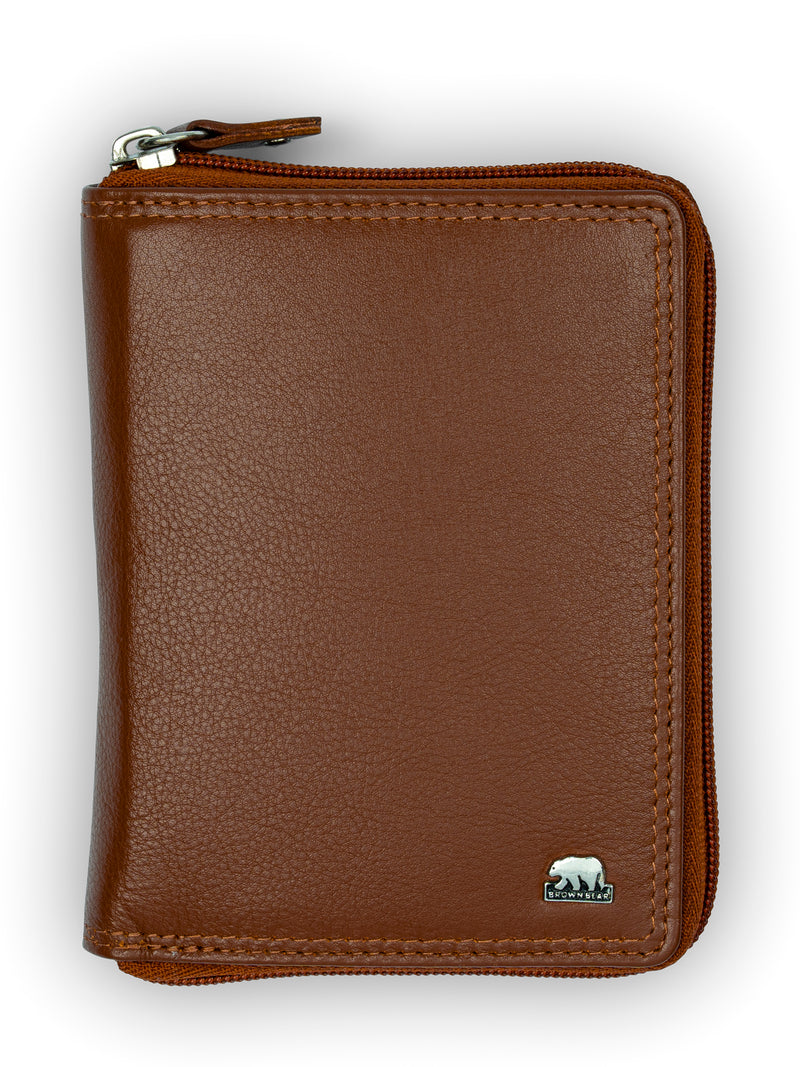 Brown Bear Damen Zippbörse – Cognac