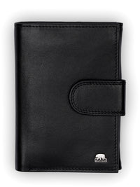 Brown Bear Großes Damenportemonnaie Hochformat – Schwarz
