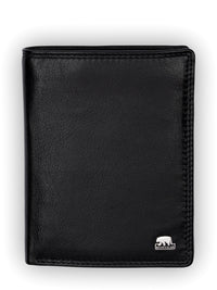 Brown Bear Soft-Nappa Hochformatbörse – Schwarz