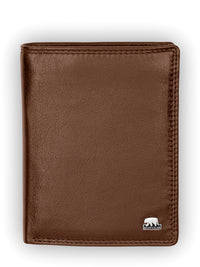 Brown Bear Soft-Nappa Hochformatbörse – Cognac