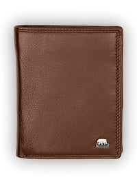 Brown Bear Premium Leder Geldbörse Hochgestellt – Cognac