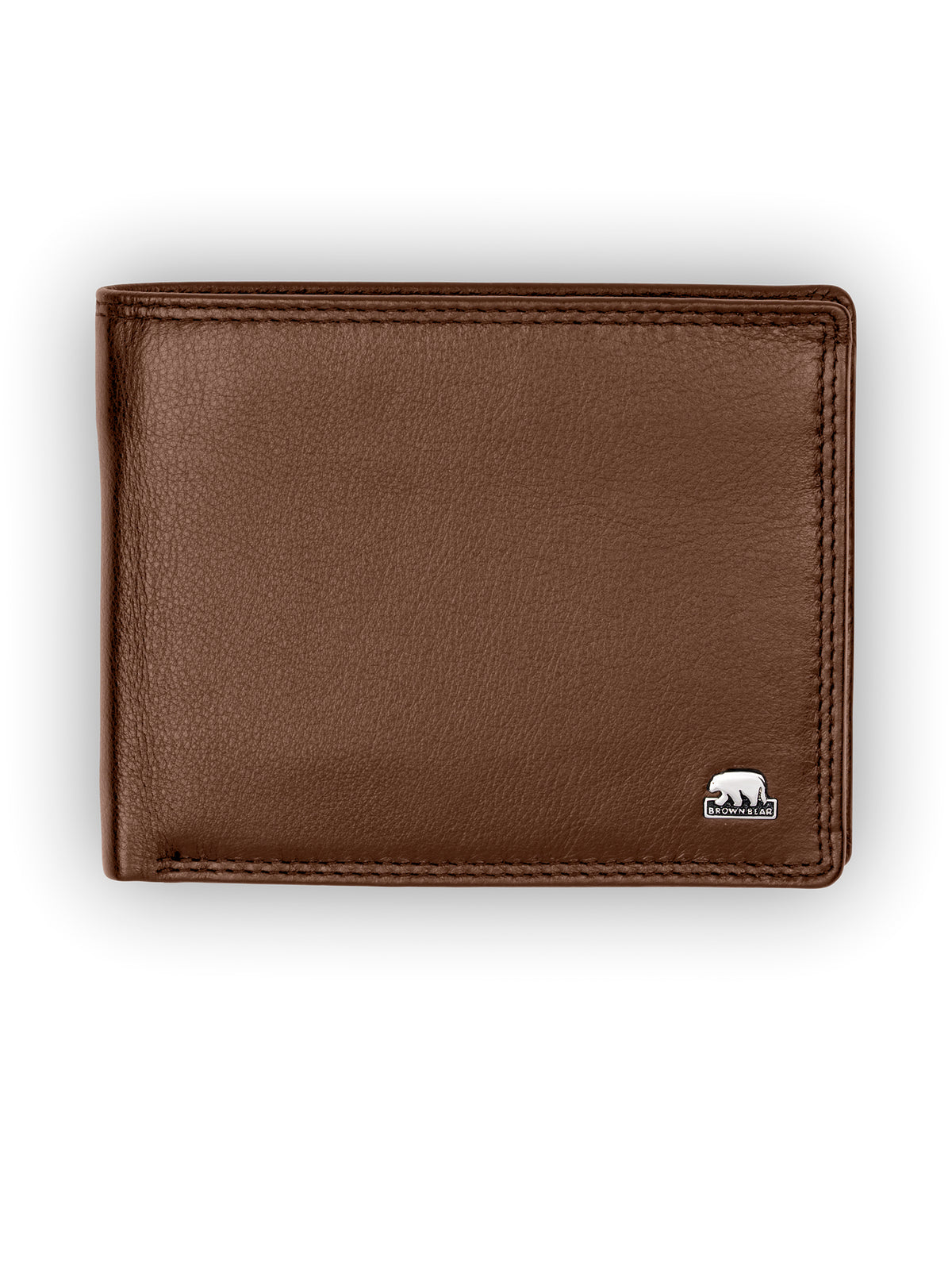 Brown Bear Elegante Herrenbörse – Großes Münzfach ( Wiener Schachtel) – Cognac