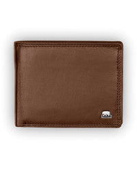 Brown Bear Elegante Herrenbörse – Großes Münzfach ( Wiener Schachtel) – Cognac