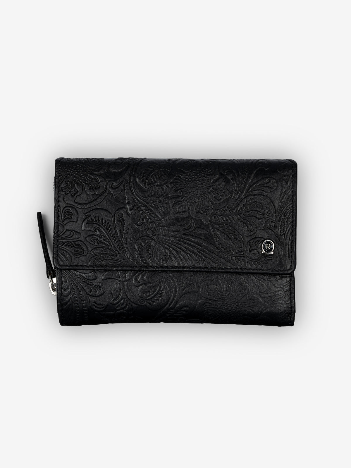 ROGNER Damen Portemonnaie - Flower Print – Schwarz