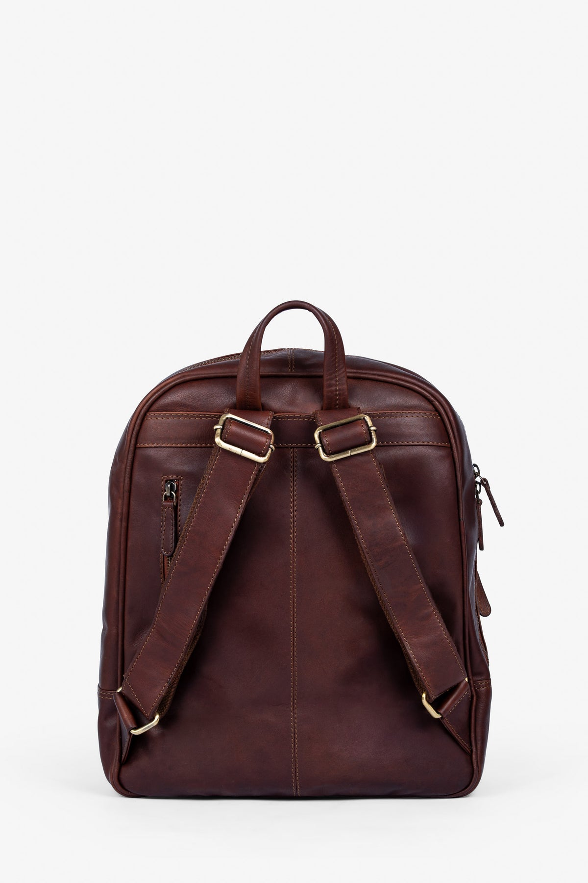 ROGNER - Business & Travel Rucksack – OIL PULL Rindsleder – Dunkelbraun