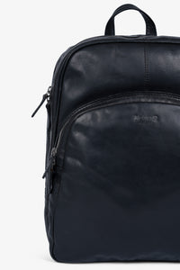 ROGNER - Business & Travel Rucksack – OIL PULL Rindsleder – Schwarz