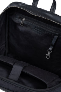 ROGNER - Business & Travel Rucksack – OIL PULL Rindsleder – Schwarz